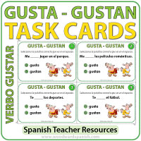 Gusta vs. Gustan - Spanish Task Cards Gusta vs. Gustan - Spanish Task Cards