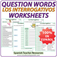 Spanish Question Words Worksheets - Interrogativos Spanish Question Words Worksheets - Interrogativos