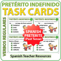 Spanish Preterite Task Cards - Pretérito Indefinido en español Spanish Preterite Task Cards - Pretérito Indefinido en español