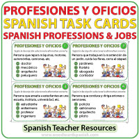 Profesiones y Oficios - Spanish Task Cards about Professions and Jobs Profesiones y Oficios - Spanish Task Cards about Professions and Jobs