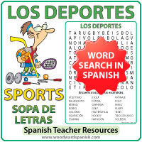 Sports in Spanish Word Search Sports in Spanish Word Search