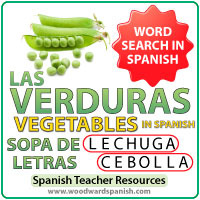 Sopa de letras de las verduras en español - Spanish Vegetables Word Search Sopa de letras de las verduras en español - Spanish Vegetables Word Search